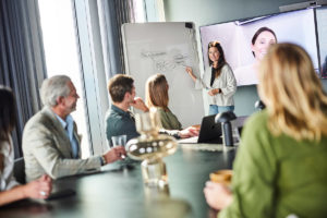 Ett mötesrum på våning 11 i Science Park Towers.