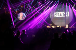 En bild på scenen på entreprenörsfestivalen Slush i Helsingfors.