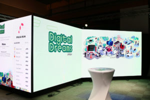 En bild på montern för Digital Dreams, den nya digitala plattformen inom projektet Transform to AAA.